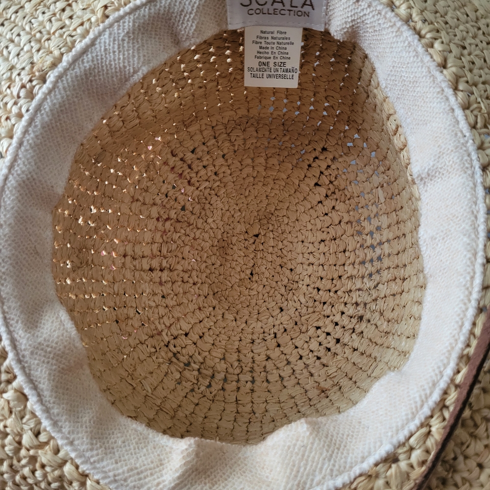 Scala Big Brim Natural Rafia Hat - Picture 6 of 11